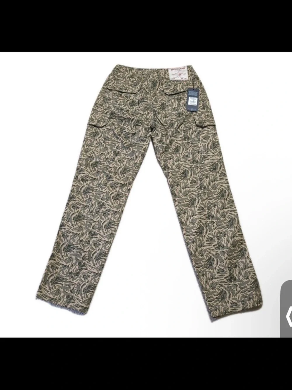 True Religion Men's Camouflage Print Cargo Pants - Olive/Beige